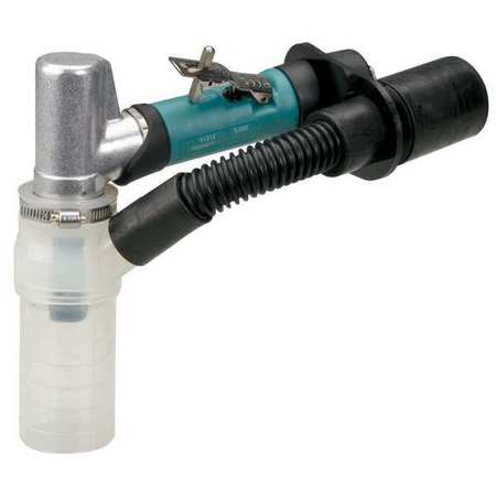 DYNABRADE Right Angle Offset Die Grinder .4 Hp 7 Degree, 1/4 in NPT Female Air Inlet, 1/4" and 6mm Collet 56723