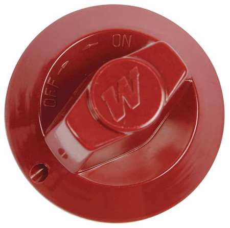 Vulcan Hart Knob, Control Red-W/Set Scr. 00-719255-00012