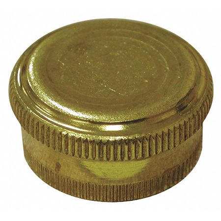 JONES STEPHENS Brass Garden Hose Cap, Washr, No Lead, 3/4" G20155