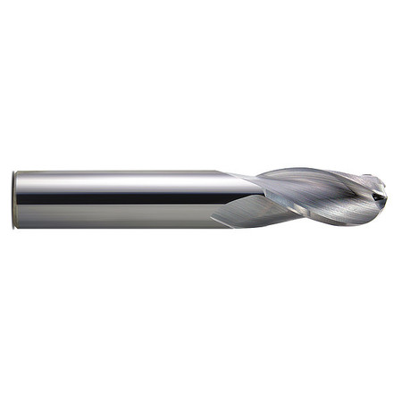MELIN TOOL CO End Mill, Carbide, GP, Ball, 1/8" x 1/4, Number of Flutes: 3 EMGS-404-B