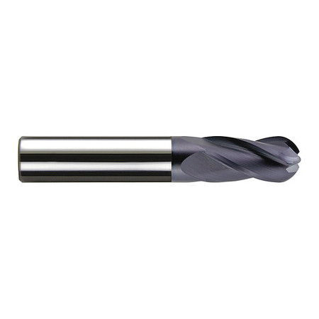 MELIN TOOL CO End Mill, Carbide, GP, Ball, 1/8 x 3/4, Number of Flutes: 4 CCMG-404-LB-ALTIN