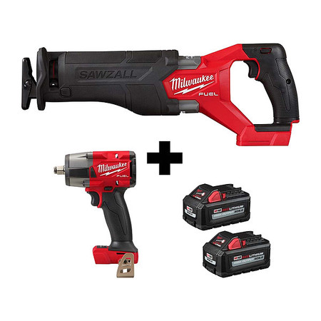 MILWAUKEE TOOL M18 SAWZALL, M18 1/2" MTIW, 2PK M18 6.0 2821-20, 2962-20, 48-11-1862