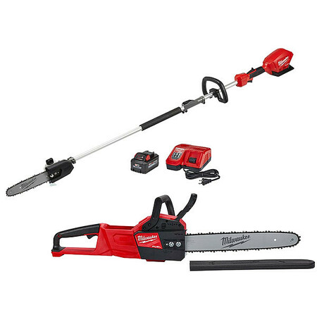 MILWAUKEE TOOL Pole Saw Kit/ Chainsaw, Cordless, 18 V 2825-21PS, 2727-20