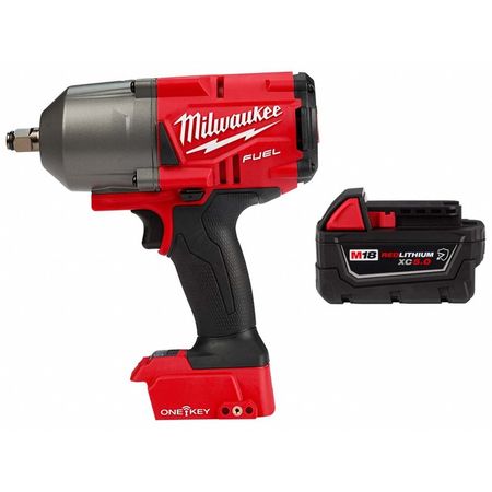 MILWAUKEE TOOL Impact Wrench and Battery, Friction Ring 2863-20, 48-11-1850R