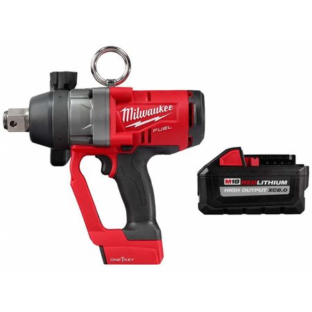 MILWAUKEE TOOL Impact Wrench and Battery, Friction Ring 2867-20, 48-11-1880