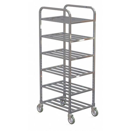 R.W. ROGERS CO Shelf Universal Cart, Aluminum, 6, Shelf 01-AUSC6T1826-ST