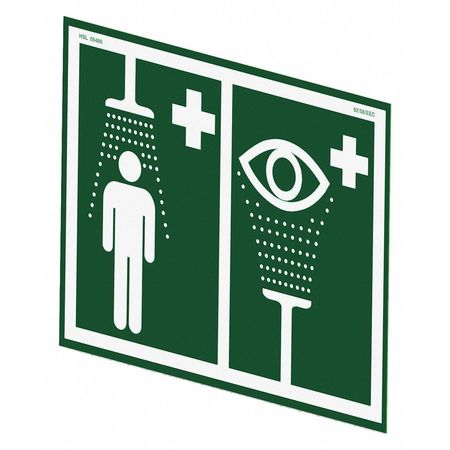 Justrite Safety Shower And Eye/Face Sign, Universl ES-SIGN