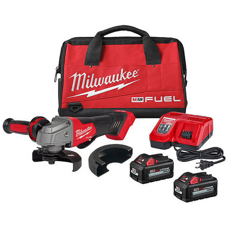 MILWAUKEE TOOL M18 FUEL 4-1/2 in. / 5 in. Braking Grinder with No-Lock Paddle Switch Kit 2880-22