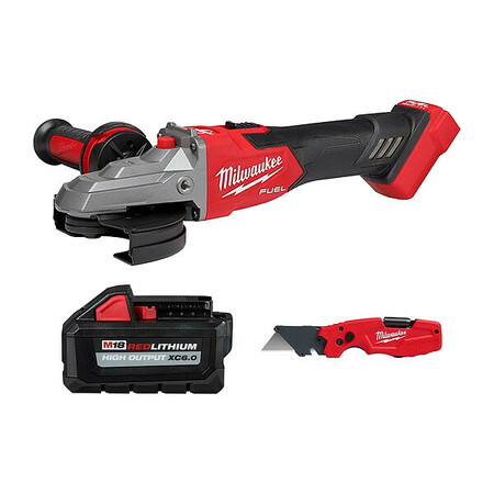 MILWAUKEE TOOL M18 FUEL Grinder + XC6.0 Battery + Knife 2887-20, 48-11-1865, 48-22-1505