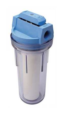 Culligan Water Filtration System, NPT, 5 micron, 1.5 gpm, 8,000 gal, 13 in H, Styrene Acrylonitrile, Clear HF-360A