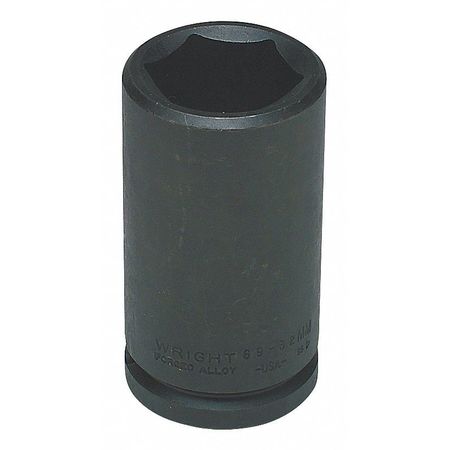 Wright Tool 3/4 in Drive Impact Socket 50 mm Size, Deep Socket, black oxide 69-50MM