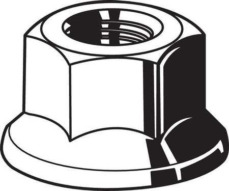 ZORO SELECT Top Lock Distorted Thread Lock Nut, 5/16"-18, Steel, Grade 8, Phosphate and Oil, 11/64 in Ht U12120.031.0001