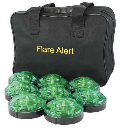 FLAREALERT LED Road Flare Kit, 1 Watt, Green B8GBP2ONLY