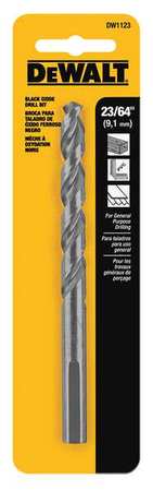 DEWALT 23/64" Black Oxide Split Point Drill Bit DW1123