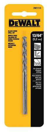 DEWALT 13/64" Black Oxide Split Point Drill Bit DW1113