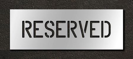 RAE Pavement Stencil, Reserved, 4 in STL-116-70433