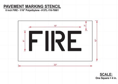 Rae Pavement Stencil, Fire, 6 in STL-116-70601