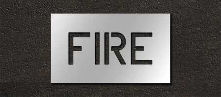 RAE Pavement Stencil, Fire, 6 in STL-116-70601