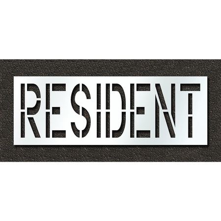 RAE Pavement Stencil, Resident, 24 in STL-116-72430