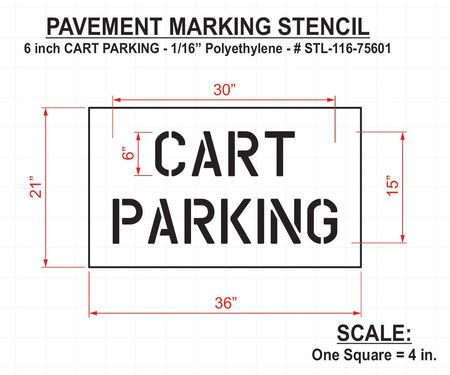 Rae Golf Course Stencil, Cart Parking, 15 in STL-116-75601