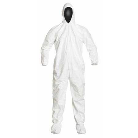 DUPONT Coveralls, 25 PK, White, Tyvek(R) IsoClean(R), Zipper IC105SWH2X002500