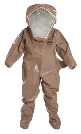 Dupont Encapsulated Suit, 6 PK, Tan, Tychem(R) 5000, Zipper C3526TTNLG000600