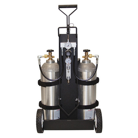 AIR SYSTEMS INTL Air Cylinder Cart, 2 Cylinders, 4500 psi MP-4HCYL