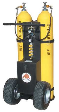 AIR SYSTEMS INTL Air Cylinder Cart, 2 Cylinders, 4500 psi MP-2300HCY