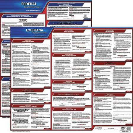 JJ KELLER Labor Law Poster Kit, LA, English, 27 In. W 100-LA-K