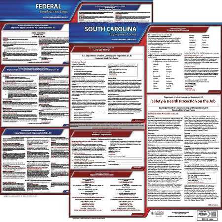 JJ KELLER Labor Law Poster Kit, SC, English, 19 In. W 100-SC-K