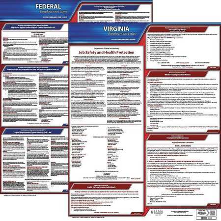 JJ KELLER LaborLaw Poster, Fed/STA, VA, ENG, 20inH, 3yr 100-VA-3