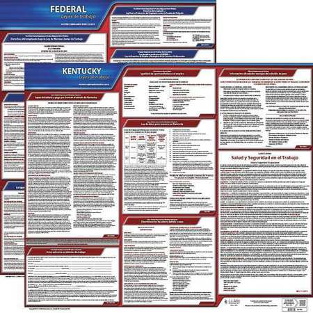 JJ KELLER Labor Law Poster, Fed/STA, KY, SP, 20inH, 3yr 200-KY-3