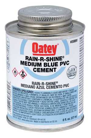 OATEY Cement, Low VOC, 8 oz., Blue 30891
