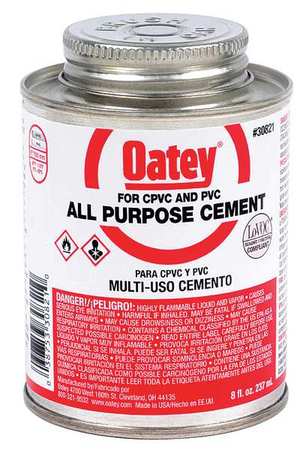 Oatey Cement, Low VOC, 8 oz., Clear 30821