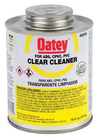 OATEY Pipe Cleaner, Low VOC, 16 oz., Clear 30795
