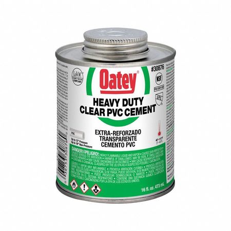 Oatey Cement, Low VOC, 16 oz., Clear 30876