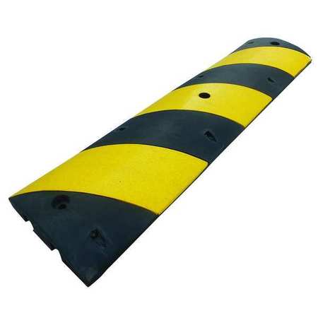 Zoro Select Speed Bump, Rubber, 6 ft L, 1 ft W, Black/Yellow 29NH35