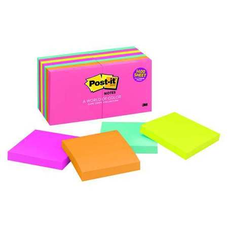Post-It Sticky Notes, 3x3 In., Capetown, PK14 654-14AN