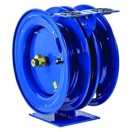 Coxreels Spring Return Dual Hose Reel, 1/4 in Hose Dia., 25 ft Length, 300 psi C-LPL-125-125