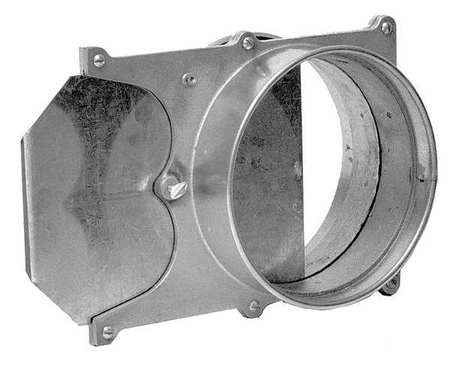 NORDFAB Round Manual Blastgate, Cast Aluminum, 20 GA, 15 3/4 in W, 5 1/4 in L, 17.87" H 8010002276