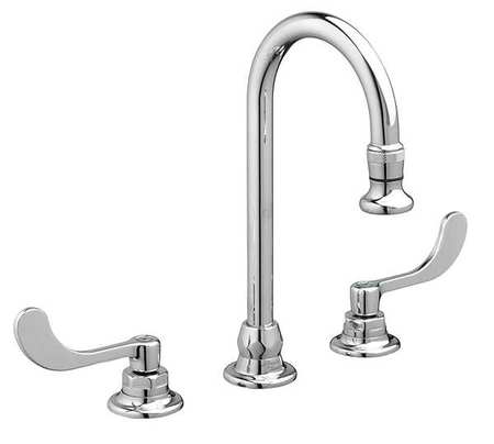 AMERICAN STANDARD Lever Handle 8" Mount, 3 Hole Bathroom Faucet, Polished chrome 6540171.002