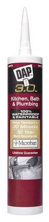 Dap Kitchen, Bath & Plumbing Sealant, 9 oz, Cartridge, White, Advanced Polymer Base 7079800790