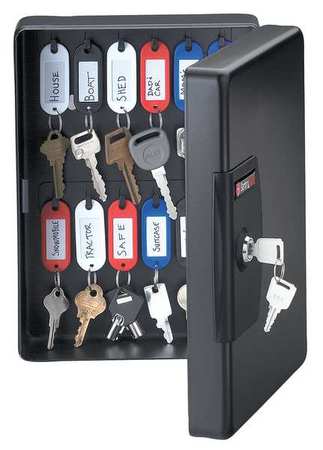 Sentry Safe Key Box, Wall Mount, Steel, Gloss, Black KB-25