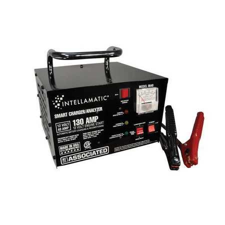 ASSOCIATED EQUIPMENT Battery Charger, Automatic, Boosting, Charging, Maintaining, For Batt. Volt.: 6, 12 9640