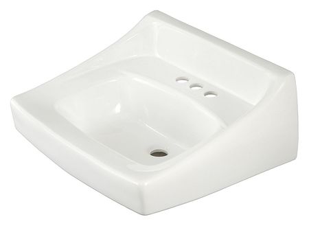 Toto White Bathroom Sink, Vitreous China, Wall Mount Bowl Size 14-3/4" LT307.4#01