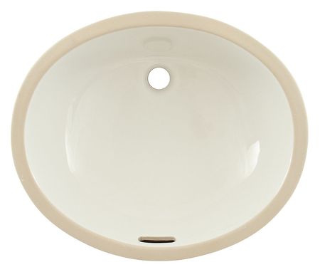 TOTO White Bathroom Sink, Vitreous China, Undermount Bowl Size 14" x 17" LT569#01