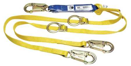 Werner Decoil Tie-Back Twinleg Lanyard Dce 6ft C411101