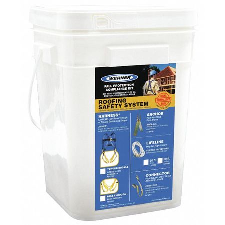 WERNER Roofer's Fall Protection Kit, Size: Universal K112101