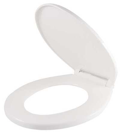 CENTOCO Toilet Seat, With Cover, Plastic, Round, White GR4100-001