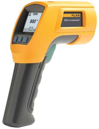 Fluke Infrared Thermometer, Dot Matrix LCD, -22 Degrees  to 1652 Degrees F, Dual Laser Sighting FLUKE-572-2